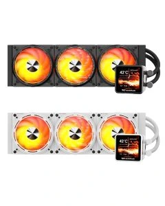 DarkFlash Explore DE-360 ARGB All-In-One 360MM Liquid CPU Cooler with 2.88" IPS Display Monitoring