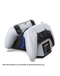 Dobe TP5-0563S Dual Charging Dock Station Fast Charging with LED Indicators for PS5 Controller