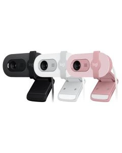 Logitech Brio 100 Full HD 1080p Webcam with Auto-light Balance, Integrated Privacy Shutter & Built-in Mic