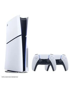 PlayStation PS5 Slim Console with Two DualSense Controller Bundle