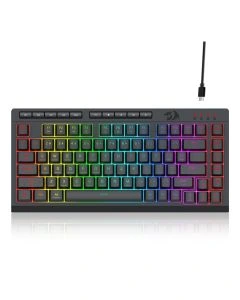 Redragon Crescent K524-RGB 75% Wired Gaming Keyboard With Extra On-Board Macro Keys