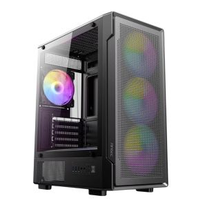 Antec VX300M ARGB Mini-Tower Gaming PC Case - Black