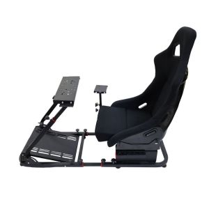 Ascendry Adjustable Racing Wheel Stand Simulator Cockpit with Shifter Bracket for PS4 / PS5 / PC (Black)