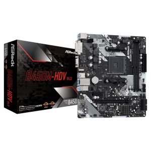 ASRock B450M-HDV R4.0 DDR4 AMD Socket AM4 Motherboard