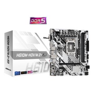 ASRock H610M-HDV/M.2+ D5 LGA 1700 Micro ATX DDR5 Motherboard - White