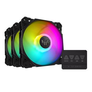 Asus TUF Gaming TF120 ARGB Triple Fan Kit with ARGB Controller - Black