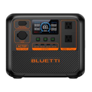 BLUETTI AC70P Portable Power Station 1000W 864Wh LiFePO4 Battery 10 Outlets Fast Charging