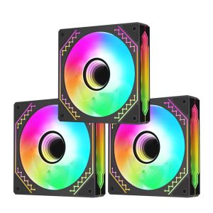 Coolman CM03 (3-in-1) Infinity Mirror Led A-RGB Cooling Fan [Black]