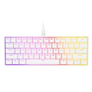 Corsair K65 RGB Mini 60% Mechanical Gaming Keyboard [MX Speed] White