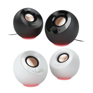 Creative Pebble SE 2.0 USB-C Powered PC Speakers with RGB Lighting - White