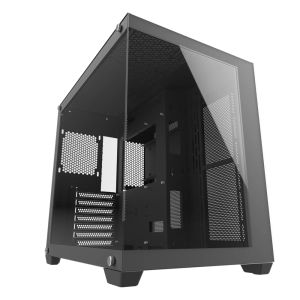 Darkflash C285P V2 Tempered Glass Side Panel Dual Chamber Luxury ATX PC Case (Black)  