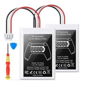 Dobe PS5 Controller Li-oin Battery Pack 8880mWh High Capacity (2 Packs)
