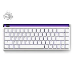 FGG MADLIONS Nano 68 Esport Magnetic Switch Wired RGB Gaming Keyboard White - Magnetic Silver Axis Switch