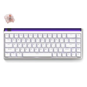 FGG MADLIONS Nano 68 Pro Esport Magnetic Switch Wired RGB Gaming Keyboard White - Pink Magnetic Jade Pro Switch