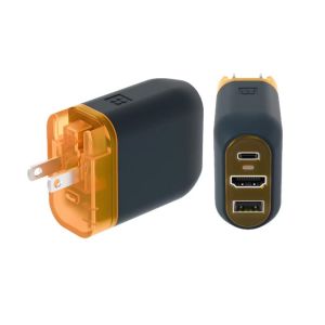 Genki Covert Dock 3 65W GaN Compact  All-In-One Charger for Switch 2 and Handheld Gaming (HTGCD3-YLW)