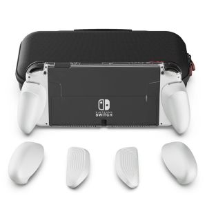 Skull & Co GripCase + MaxCarry Case OLED for Nintendo Switch Oled Model - White [NSGCSET2-OLED-WT]