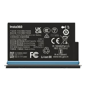 Insta360 Rechargeable Lithium Polymer Battery for X5 Action Camera (2400mAh)