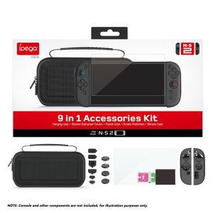 Ipega 9 in 1 Storage Bag Protective Accessory Kit for Nintendo Switch 2 (PG-SW2125)