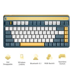 iQUNIX A80 Explorer Tri-Mode Wireless RGB Hot-Swappable Mechanical Keyboard with N-Key Rollover