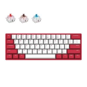 iQUNIX F60 Strawberry Milk RGB Wired Hot-Swappable Mechanical Keyboard