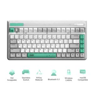 iQUNIX OG80 Wormhole Tri-Mode Wireless Non-Backlit HotSwappable Mechanical Keyboard with N-Key Rollover