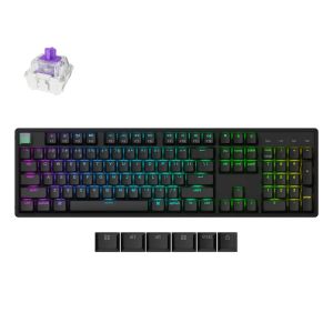 Keychron K10 HE Full Size Wireless Magnetic Switch Custom Keyboard Standard Version [K10H-J1] (Gateron Double-Rail Magnetic Nebula Switch)