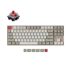 Keychron K8 87-Keys Non-Backlit Wireless Mechanical Keyboard [Red] K8K1
