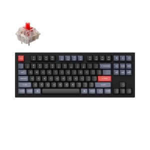Keychron Q3 QMK Fully Assembled Custom Mechanical Keyboard [Carbon Black] - Red Switch Q3C1