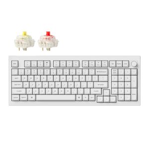 Keychron V5 Max QMK/VIA Fully Assembled Knob Hot-Swappable RGB Wireless Custom Mechanical Keyboard - White