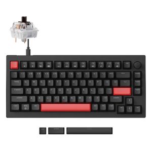 Lemokey X4 QMK Red Backlight Wired Mechanical Keyboard (X4-A3) - Brown Switch