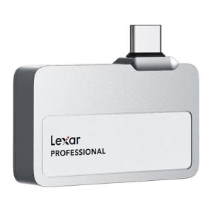 Lexar Professional Go 1TB USB 3.2 Gen 2 Type-C Portable SSD - Silver