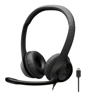 Logitech H390 Wired USB-C Computer Headset - Midnight Black