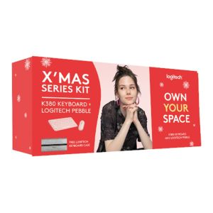 Logitech K380 + Pebble M350 Xmas Series Kit [Rose]
