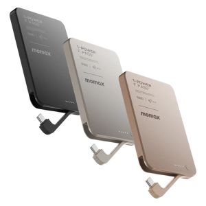 Momax 1-Power F.Pass+ 5000mAh Magnetic Battery Pack with Built-in USB-C Cable