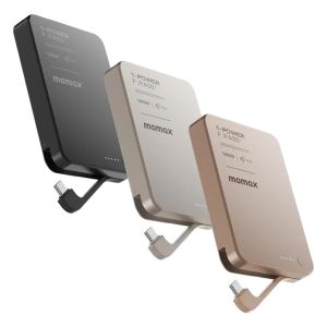 Momax 1-Power F.Pass+ 10000mAh Magnetic Battery Pack with Built-in USB-C Cable