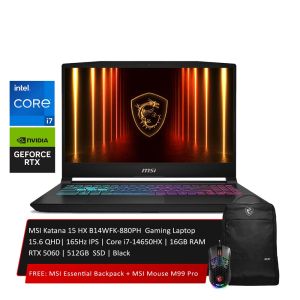 MSI Katana 15 HX B14WFK-880PH Gaming Laptop 15.6 QHD |Core i7-14650HX | 16GB RAM | RTX 5060 | 512GB SSD 