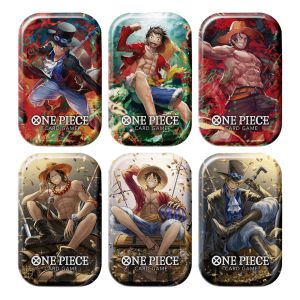 One Piece Card Game Mini Tin Pack Set Vol. 01 (TS-01) Featuring The Strongest 3 Brothers - Set of 6