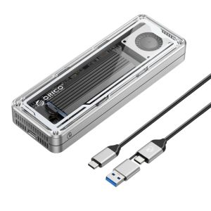 Orico M.2 NVMe SSD Enclosure Aluminum Crystal with Built-in Cooling Fan AAGM2-U4 Ultra Speed (40Gbps)