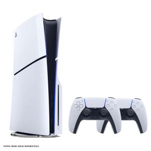 PlayStation PS5 Slim Console with Two DualSense Controller Bundle