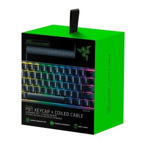 Razer PBT Keycaps + Coiled Cable Upgrade Set [Black]