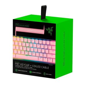 Razer PBT Keycaps + Coiled Cable Upgrade Set [Quartz Pink]