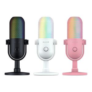 Razer Seiren V3 Chroma Pro-Grade USB Microphone with RGB Lighting & Tap-to-Mute Sensor