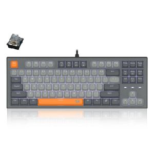 Redragon K611-GGO Bes USB Wired TKL Mechanical Gaming Keyboard (RPC Linear Switch) - Grey/Orange