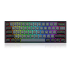 Redragon K617GB FIZZ RGB Wired Mechanical Gaming Keyboard - Grey Black