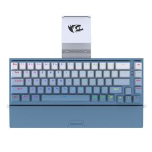 Redragon K641B-BW RGB Shaco Aluminum Hot-Swappable Mechanical Gaming Keyboard - Blue - Red Switch