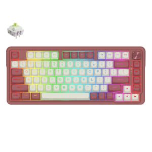Redragon K673WR-RGB Ucal Max Tri-Mode 75% Hot-Swappable Wireless Mechanical Keyboard - White Red (Mint Mambo Switch)