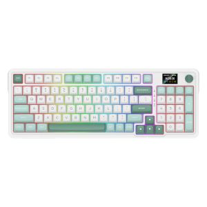 Redragon K719 Galatin Pro RGB Hot-Swappable Tri-Mode with LCD Screen & Knob Gasket Mechanical Keyboard