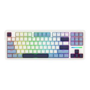 Redragon K728WBB-RGB Antonium Pro 87 Keys 80% Hot-Swappable TKL Wireless Mechanical Keyboard - White & Blue 