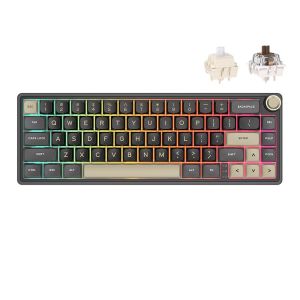 RK Royal Kludge R65 Single-Mode 65% Layout Hot Swappable RGB Mechanical Keyboard with Volume Knob (Phantom)