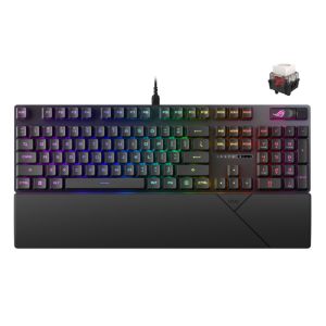 Asus ROG Strix Scope II RX Gaming Keyboard with Pre-lubed ROG RX (Red) Optical Mechanical Switches